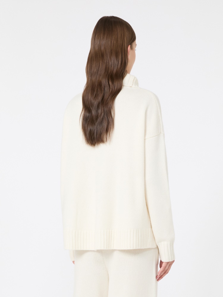 Cashmere yarn high-neck sweater - WHITE - Max Mara - 3