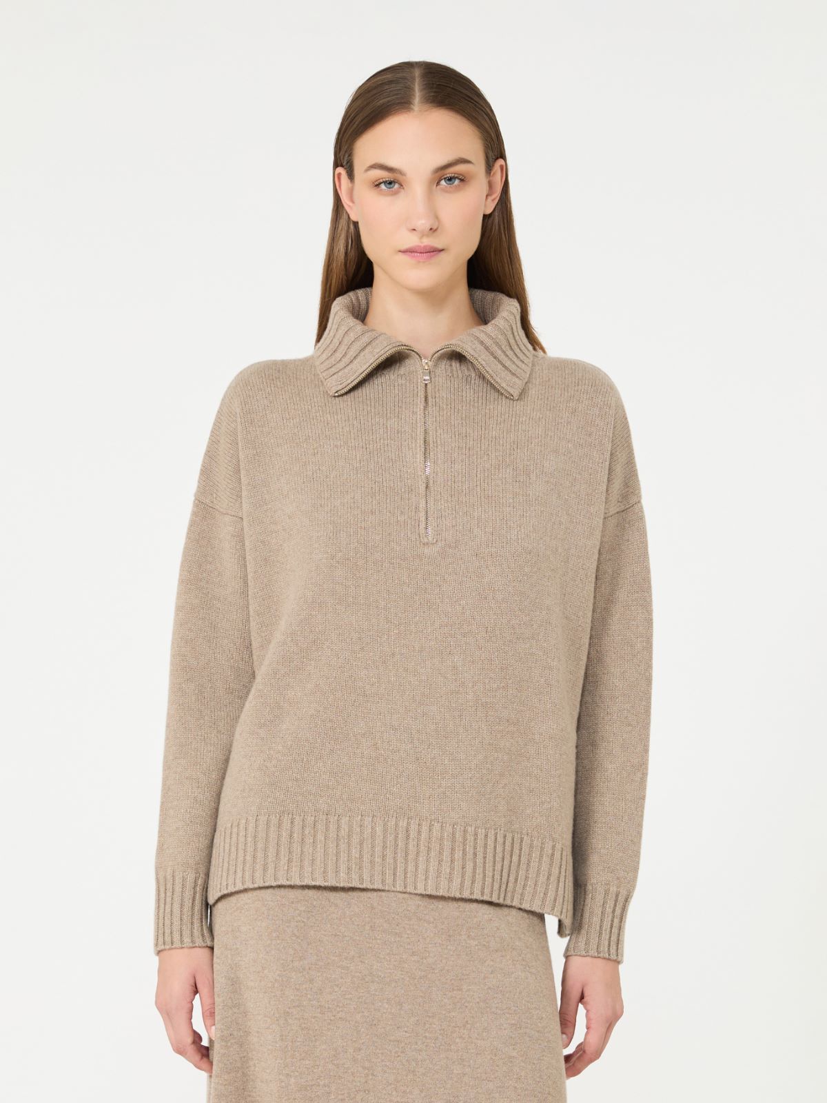 Cashmere yarn high-neck sweater - SAND - Max Mara - 2