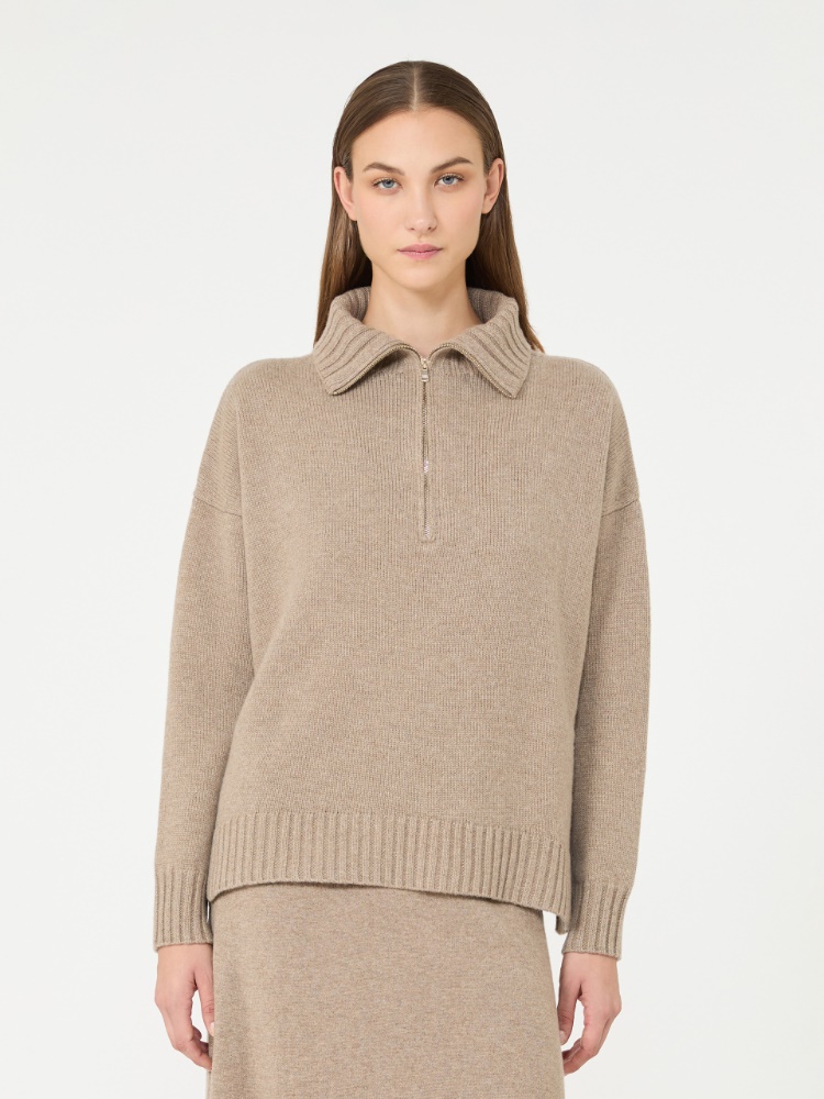 Cashmere yarn high-neck sweater - SAND - Max Mara - 2
