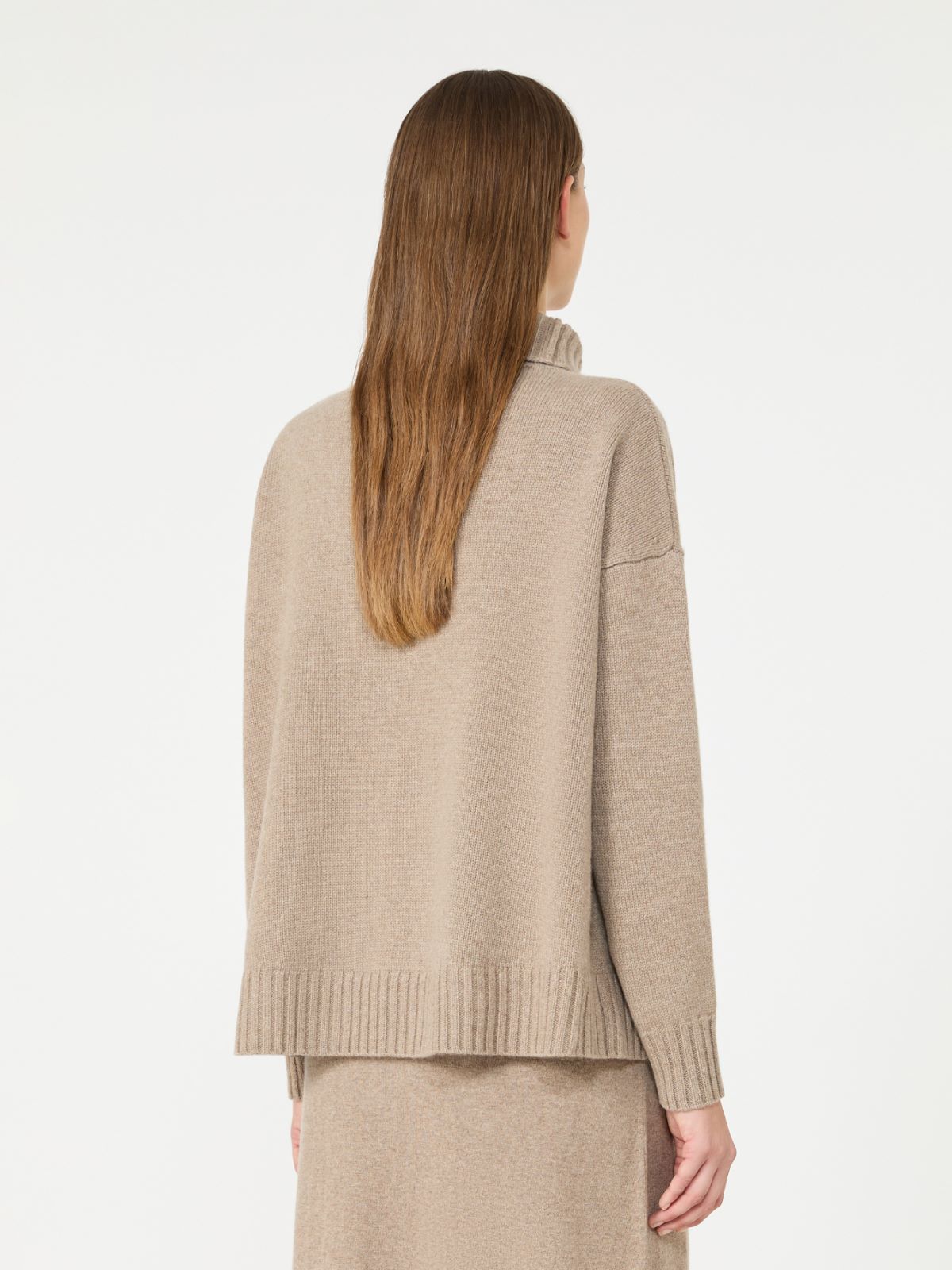Cashmere yarn high-neck sweater - SAND - Max Mara - 3