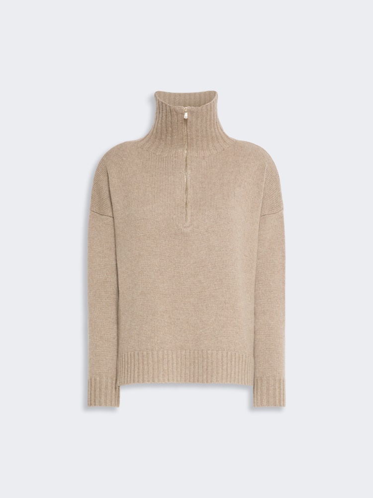 Cashmere yarn high-neck sweater - SAND - Max Mara - 5
