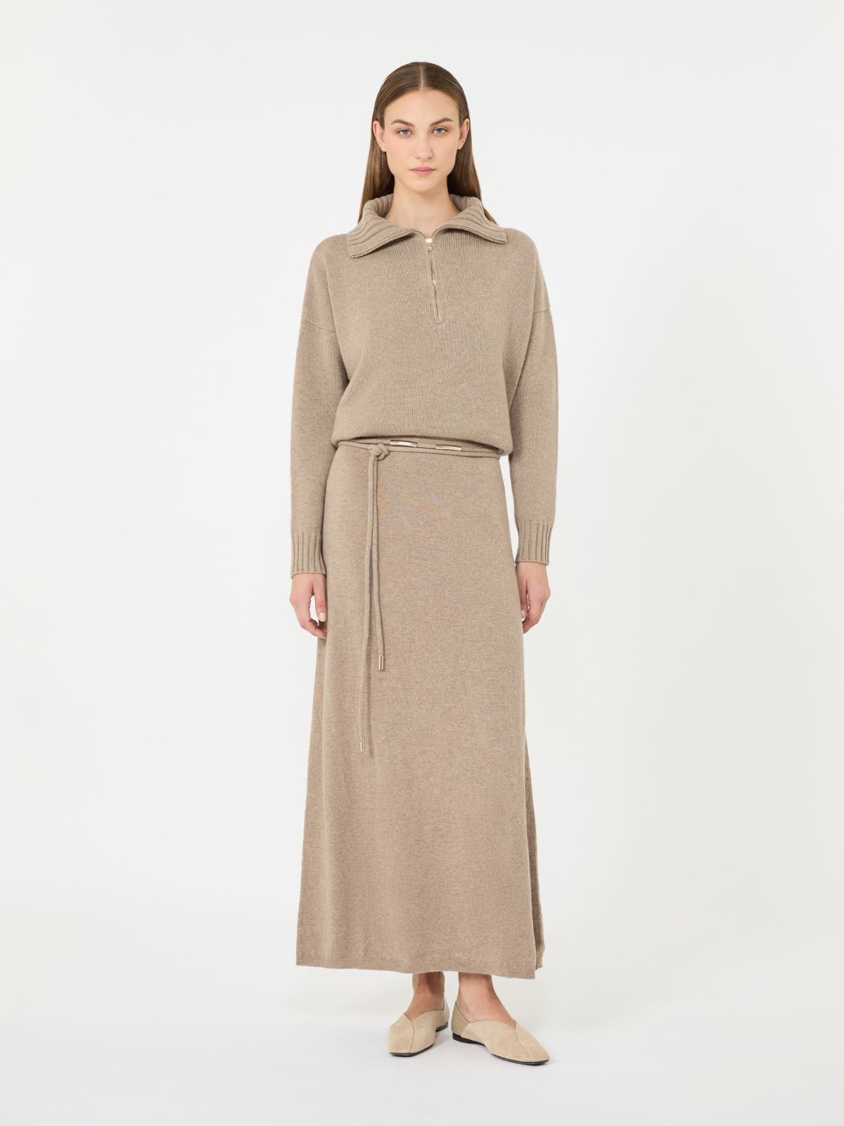 Cashmere yarn high-neck sweater - SAND - Max Mara