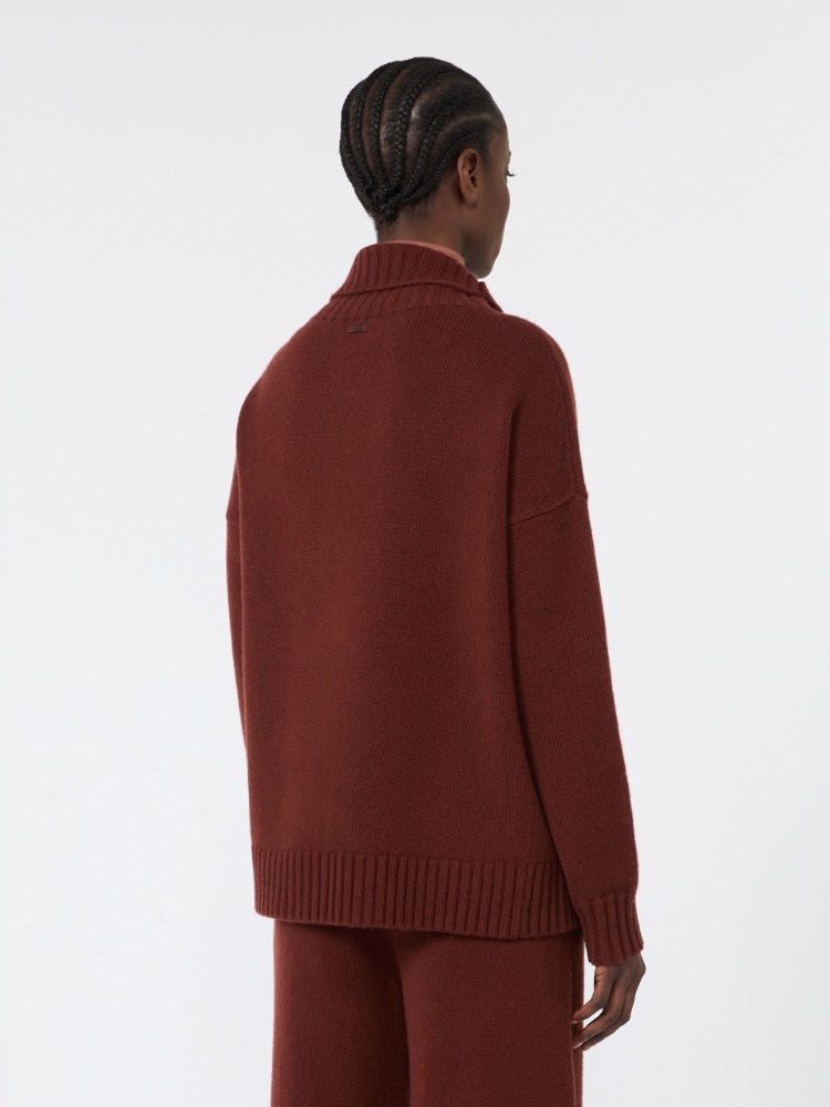 Cashmere yarn high-neck sweater - RUST - Max Mara - 3