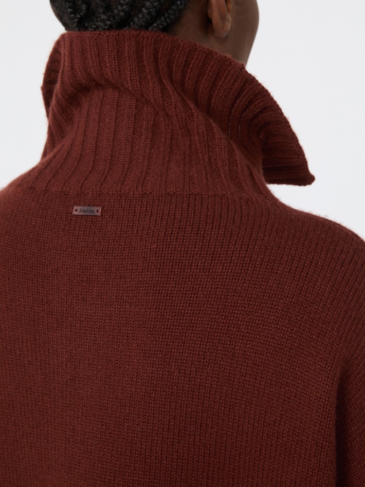 Cashmere yarn high-neck sweater - RUST - Max Mara - 5