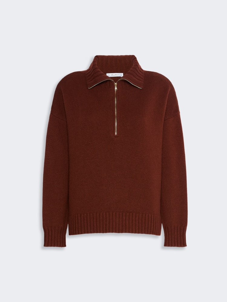 Cashmere yarn high-neck sweater - RUST - Max Mara - 6