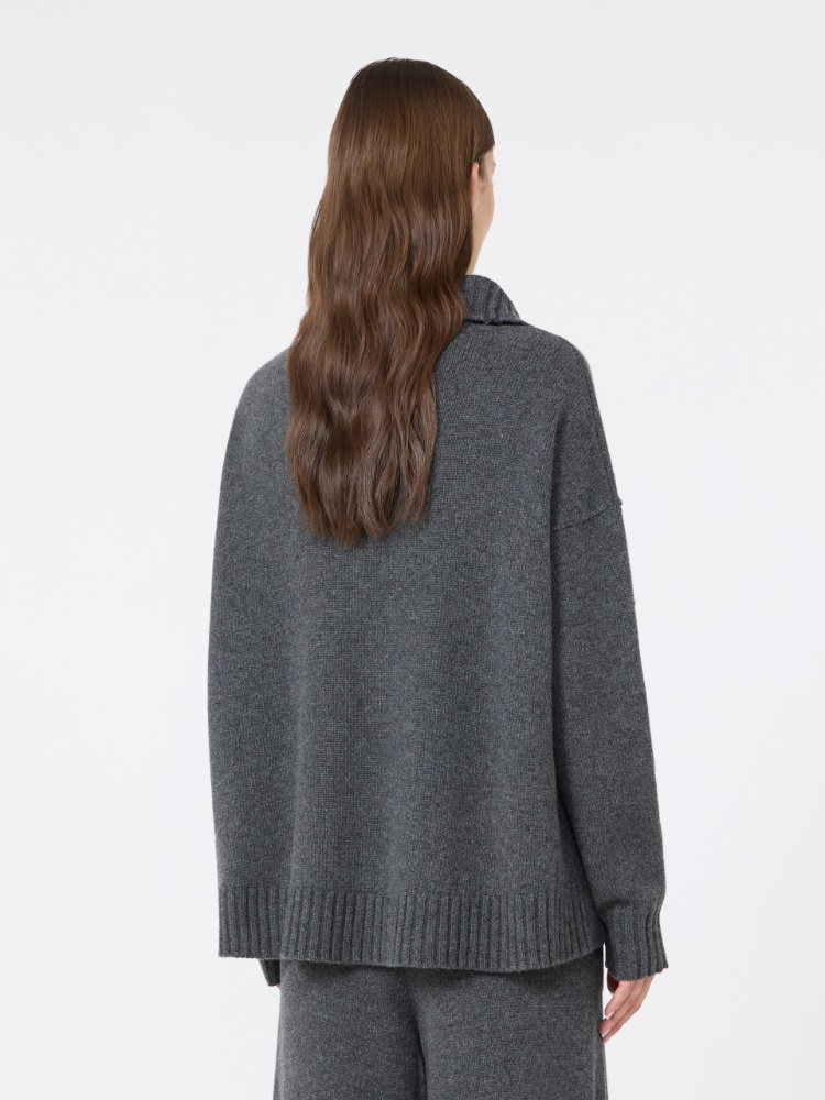 Cashmere yarn high-neck sweater - DARK GREY - Max Mara - 3