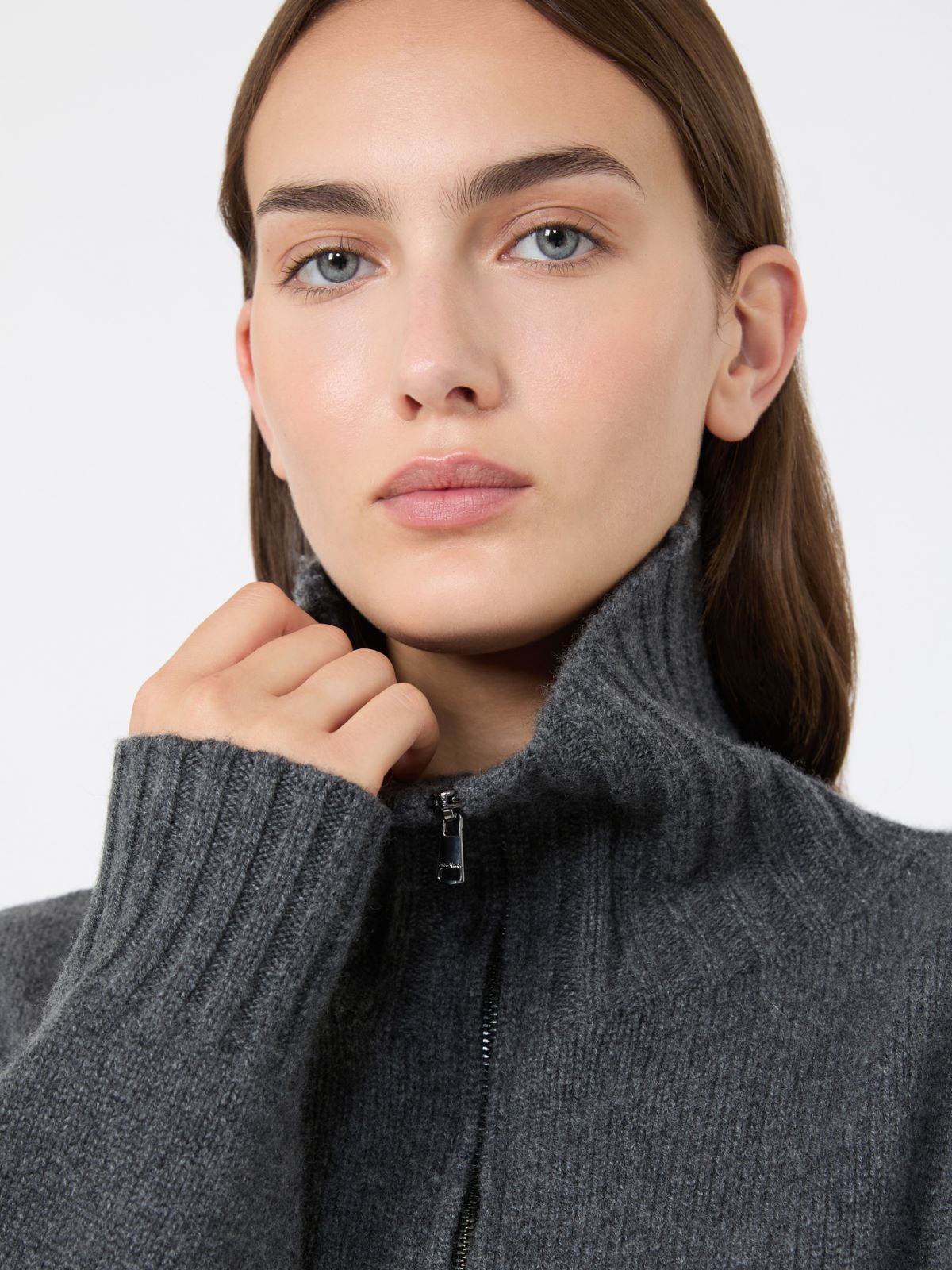 Cashmere yarn high-neck sweater - DARK GREY - Max Mara - 4