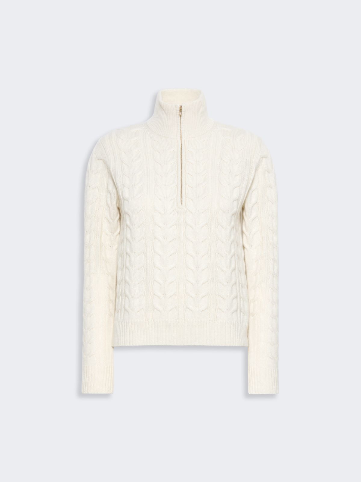 Cable-knit cashmere yarn sweater - WHITE - Max Mara - 6