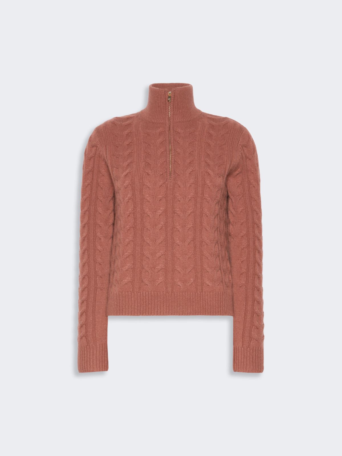 Cable-knit cashmere yarn sweater - ANTIQUE ROSE - Max Mara - 5