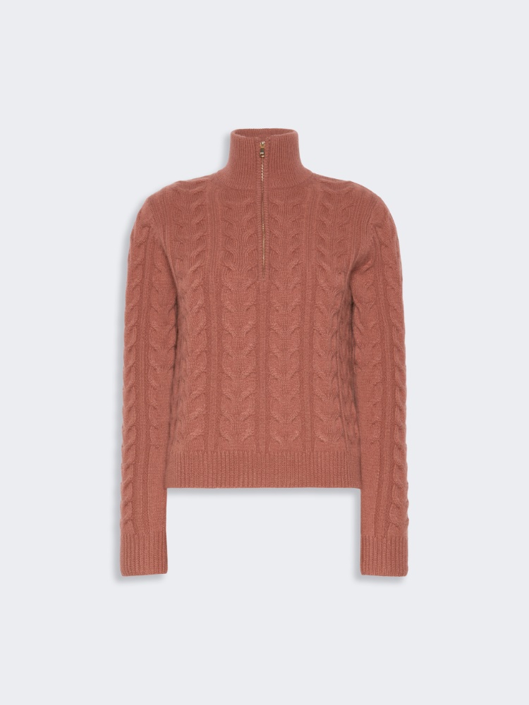 Cable-knit cashmere yarn sweater - ANTIQUE ROSE - Max Mara - 5