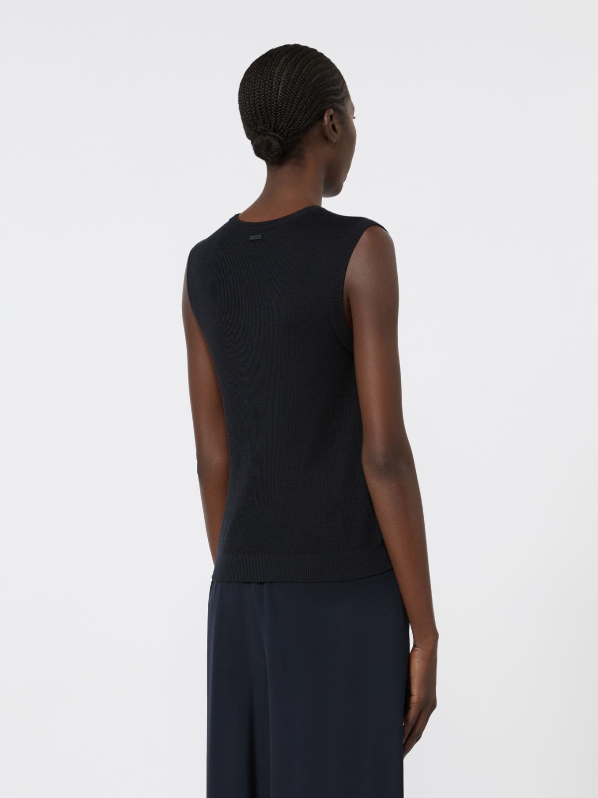 Cashmere and silk yarn sweater - ULTRAMARINE - Max Mara - 3