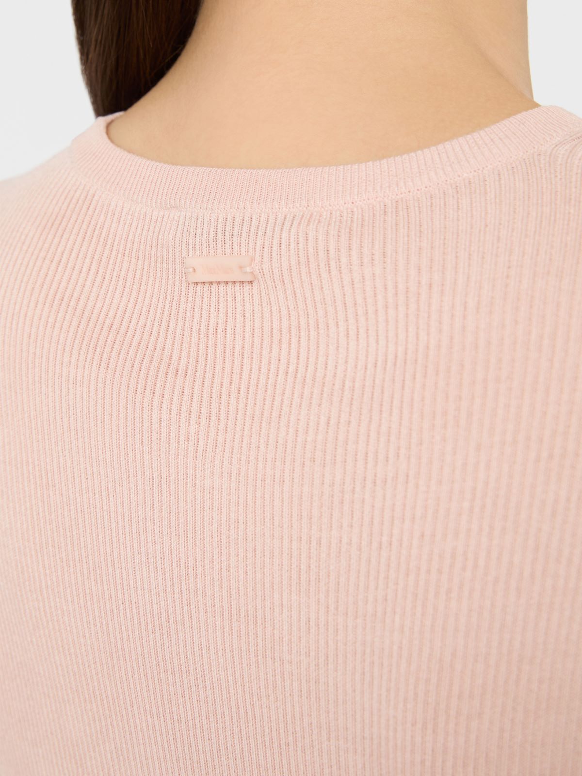 Sweter z kaszmirowo-jedwabnej przędzy - RÓŻOWY - Max Mara - 5