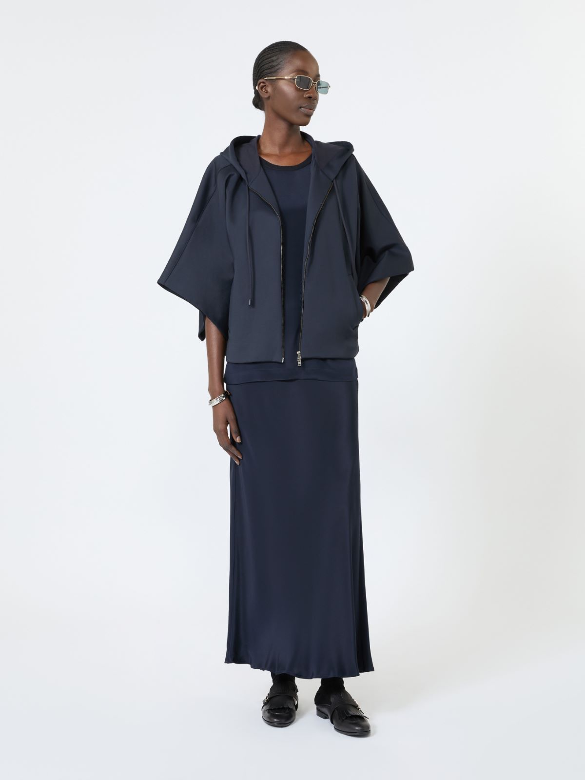 Loose cashmere and silk jumper - ULTRAMARINE