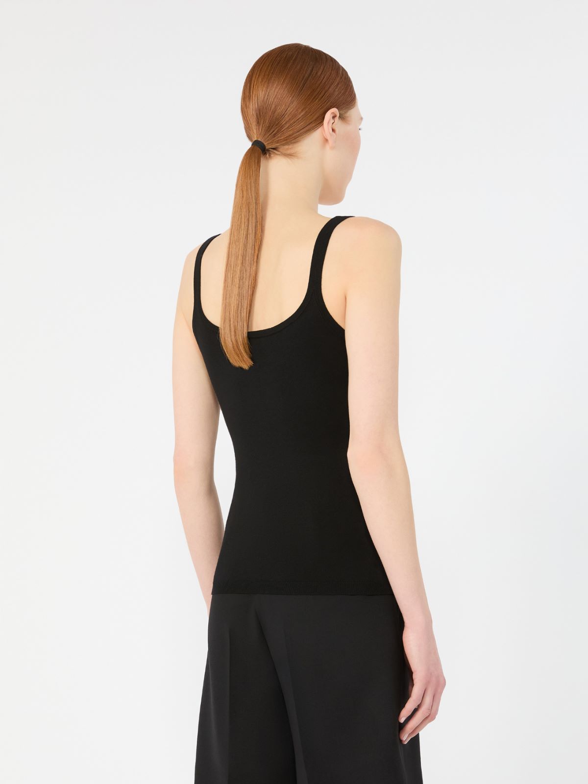 Sleeveless wool yarn sweater - BLACK - Max Mara - 3