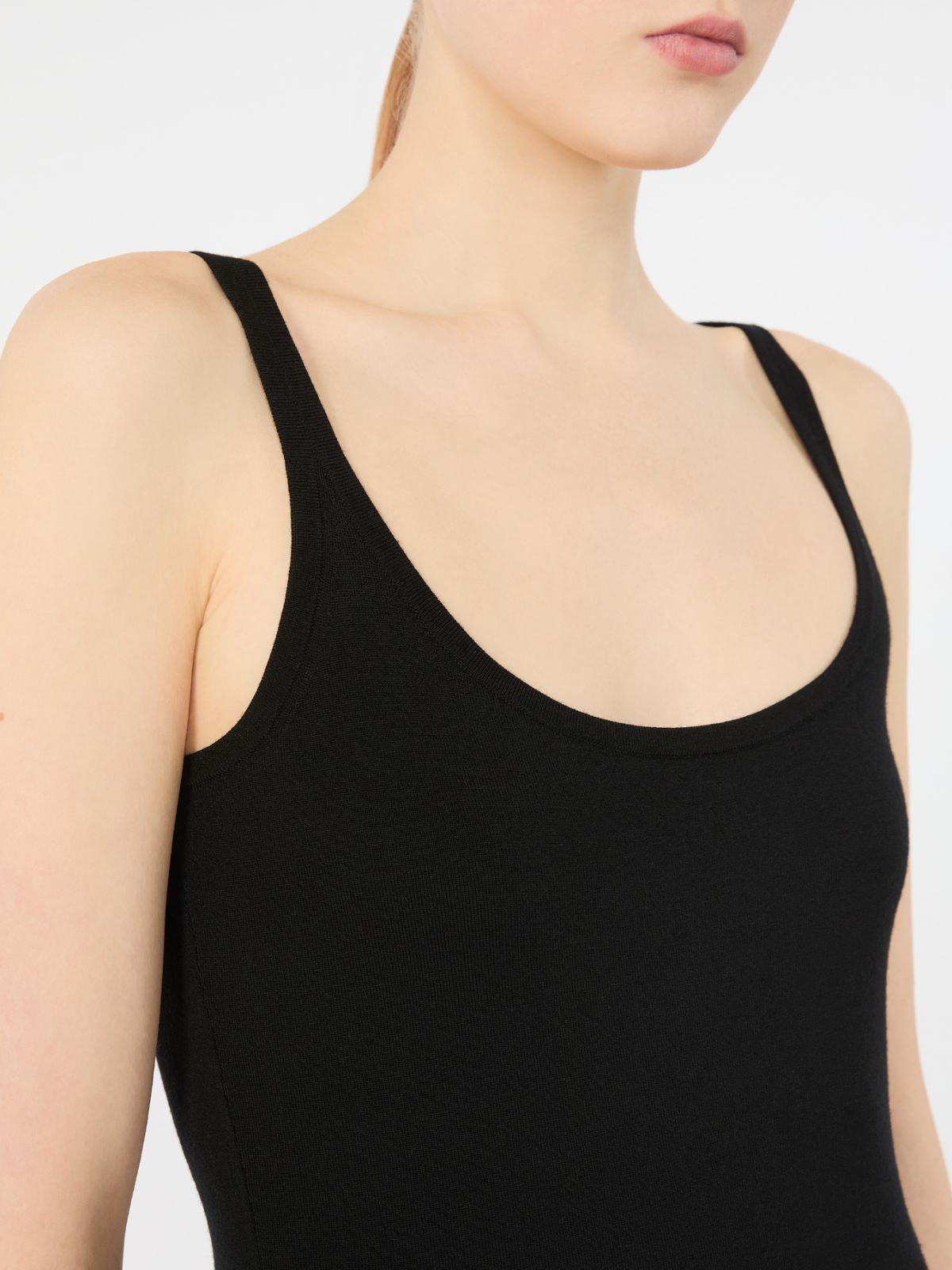 Sleeveless wool yarn sweater - BLACK - Max Mara - 4