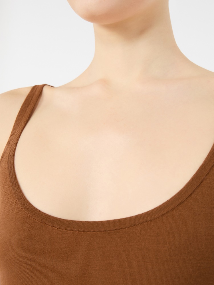 Sleeveless wool yarn sweater - TOBACCO - Max Mara - 4