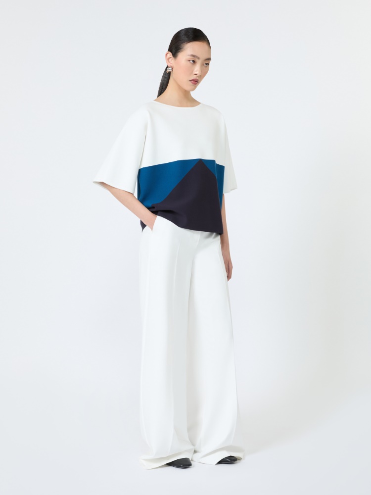 Relaxed-fit stretch viscose sweater - NAVY
