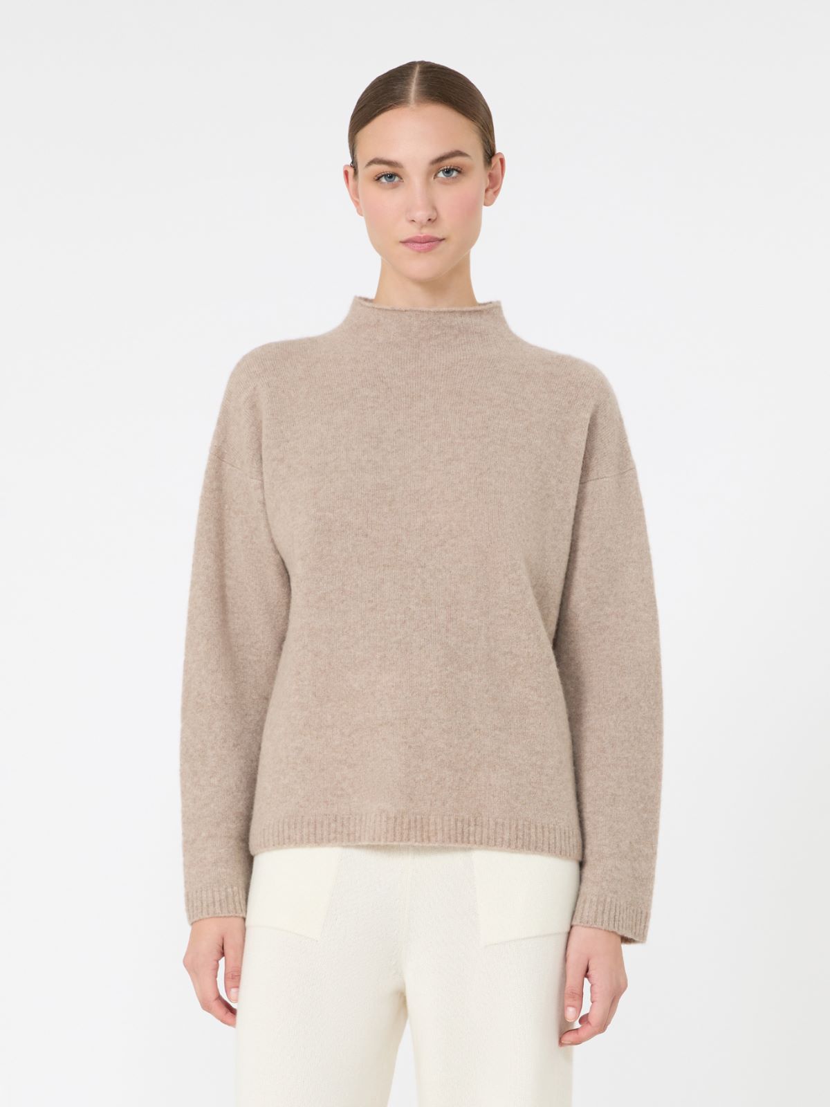 Relaxed-cut cashmere yarn sweater - SAND - Max Mara - 2