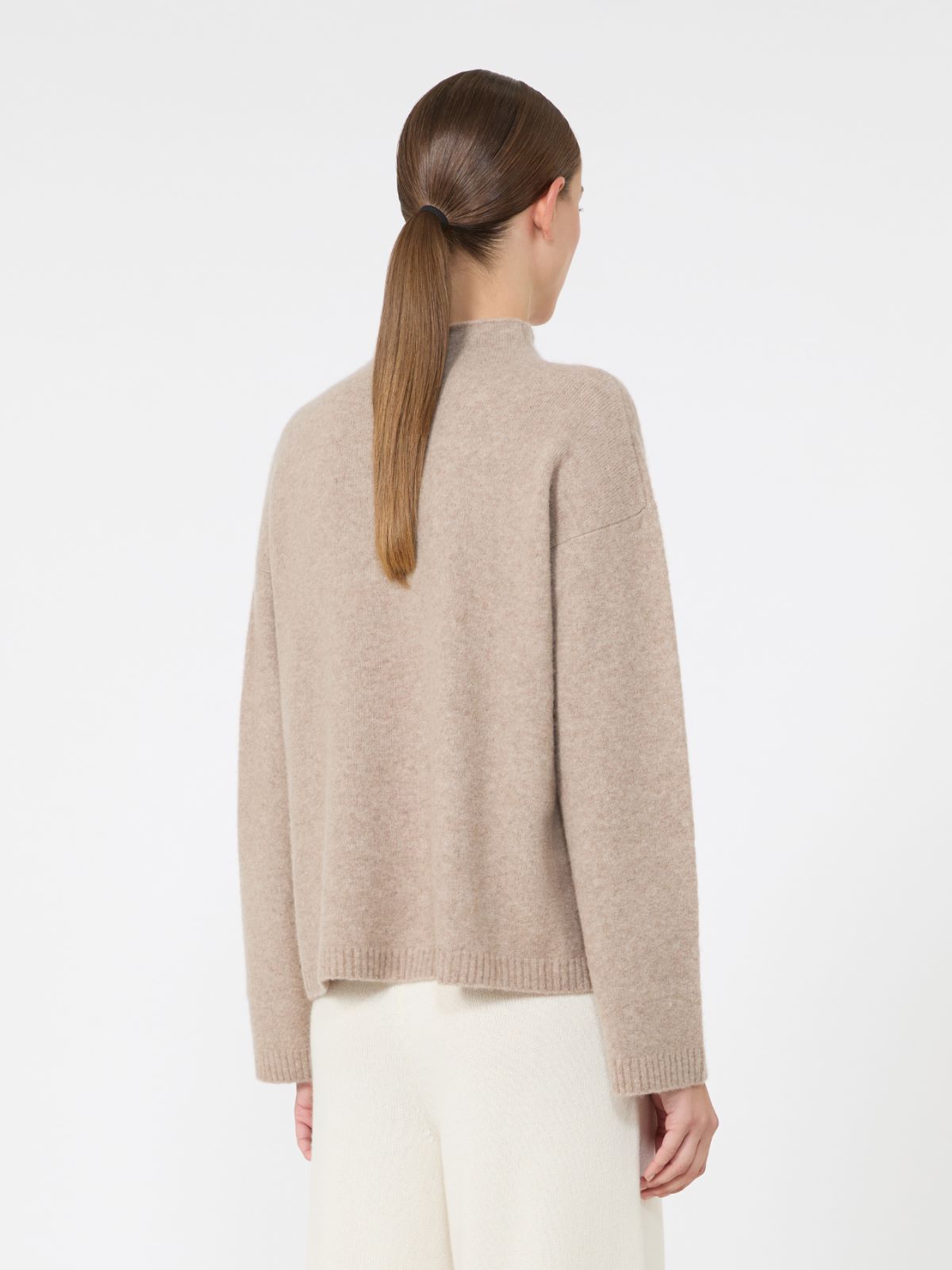 Relaxed-cut cashmere yarn sweater - SAND - Max Mara - 3