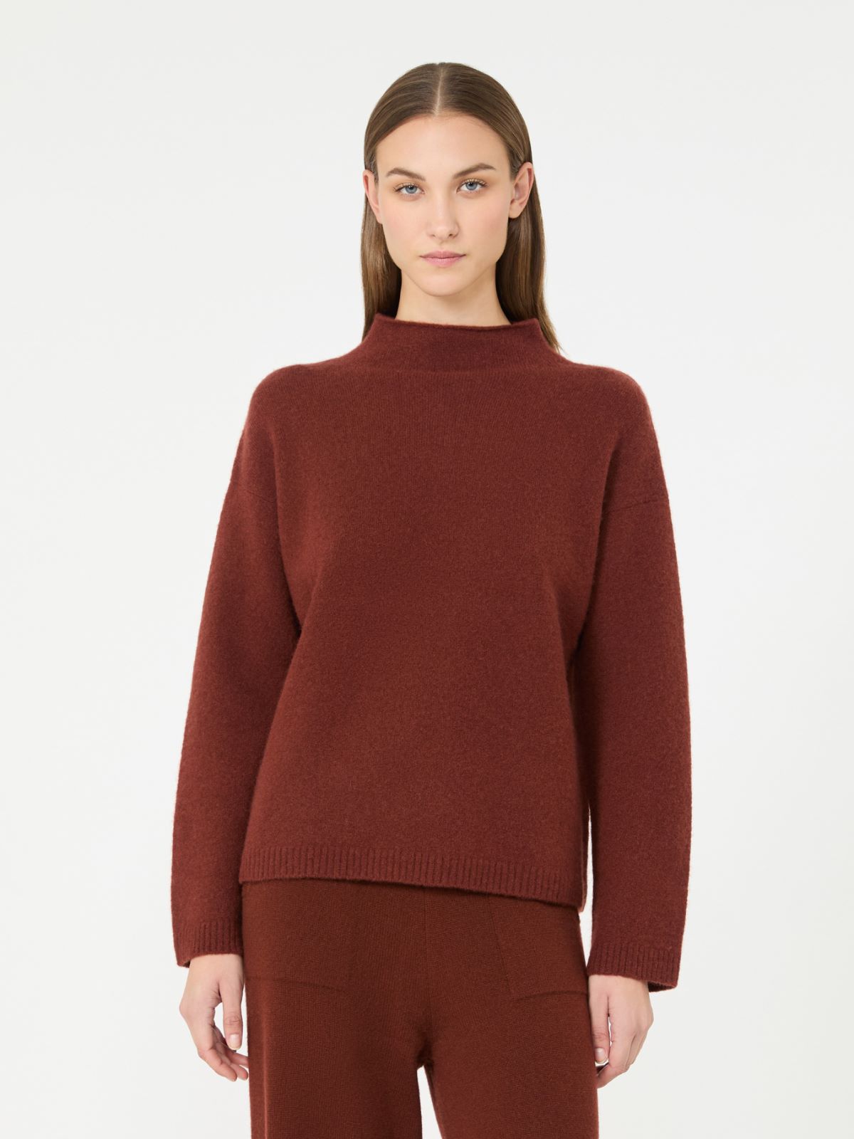 Relaxed-cut cashmere yarn sweater - RUST - Max Mara - 2