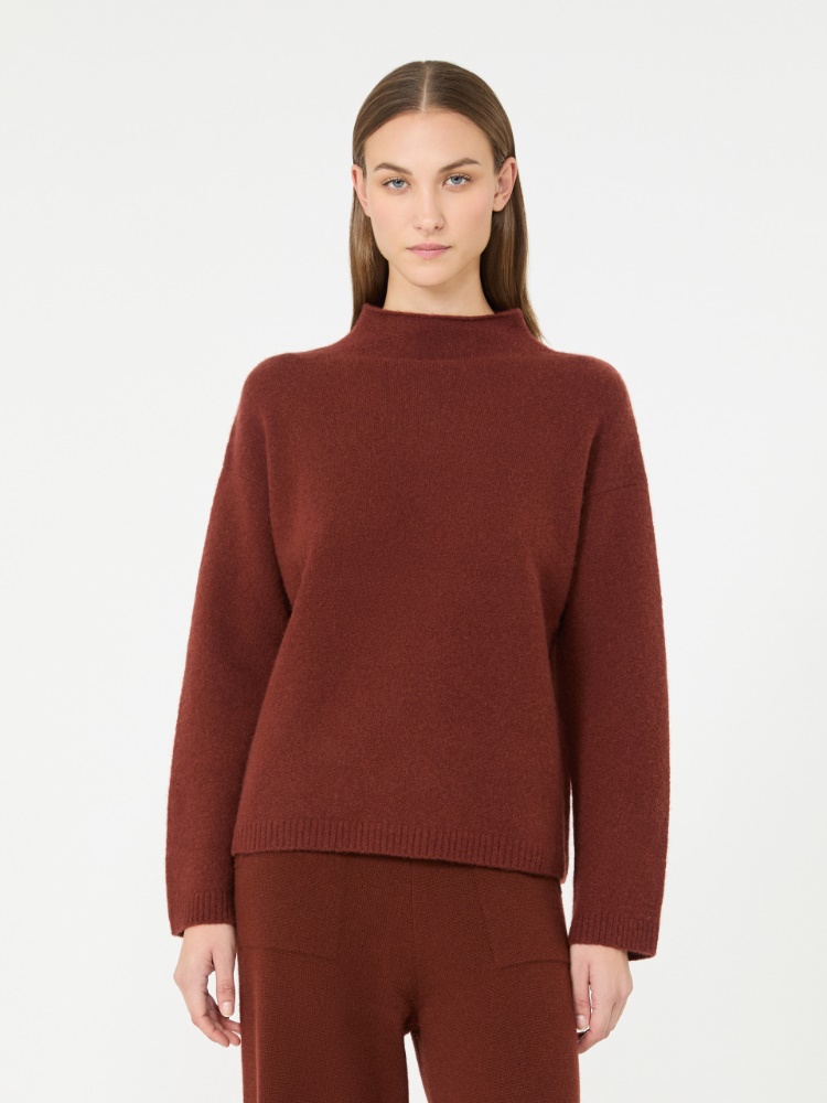 Relaxed-cut cashmere yarn sweater - RUST - Max Mara - 2