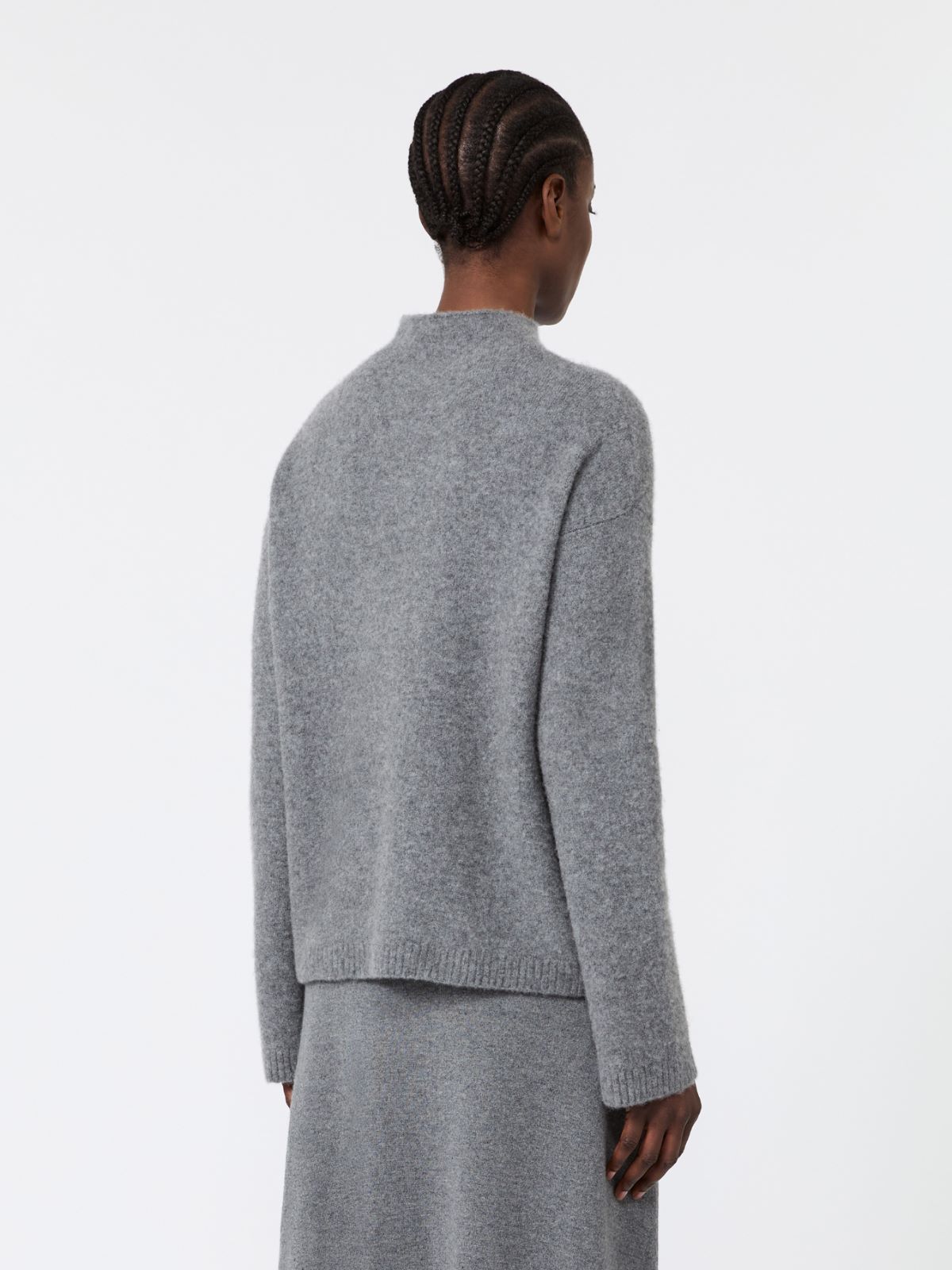 Relaxed-cut cashmere yarn sweater - MEDIUM GREY - Max Mara - 3