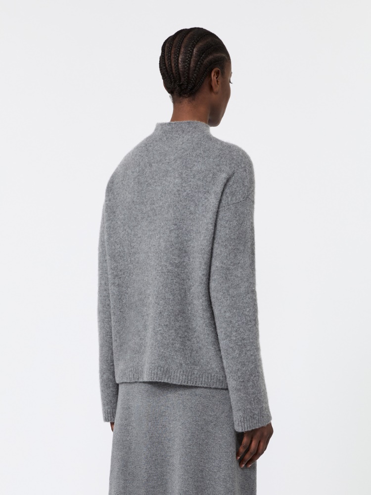 Relaxed-cut cashmere yarn sweater - MEDIUM GREY - Max Mara - 3