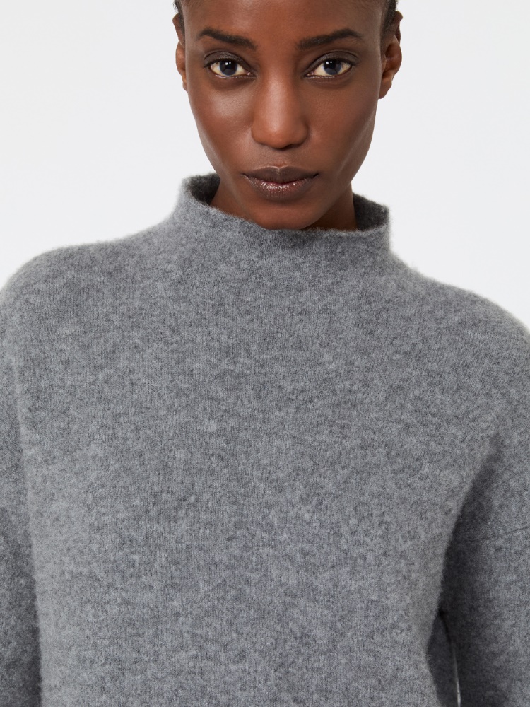 Relaxed-cut cashmere yarn sweater - MEDIUM GREY - Max Mara - 4