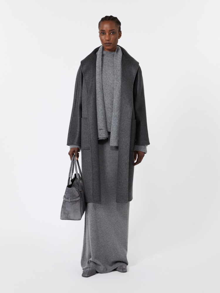 Relaxed-cut cashmere yarn sweater + MEDIUM GREY - Max Mara