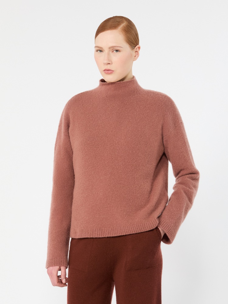 Relaxed-cut cashmere yarn sweater - DARK PINK - Max Mara - 2