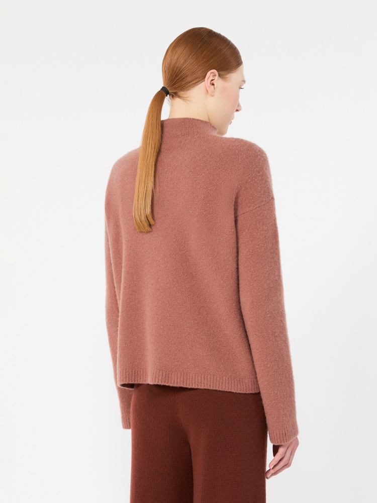 Relaxed-cut cashmere yarn sweater - DARK PINK - Max Mara - 3