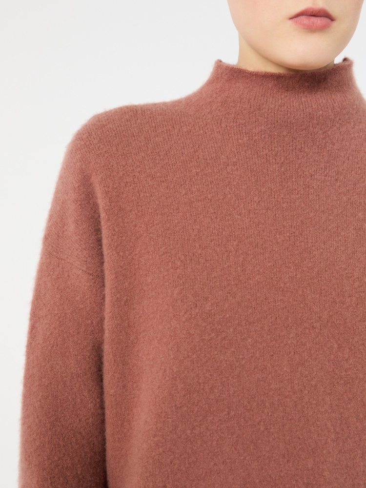 Relaxed-cut cashmere yarn sweater - DARK PINK - Max Mara - 4