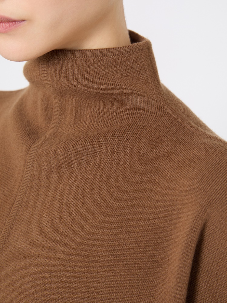 Wool and cashmere cropped jumper - CAMEL - Max Mara - 4