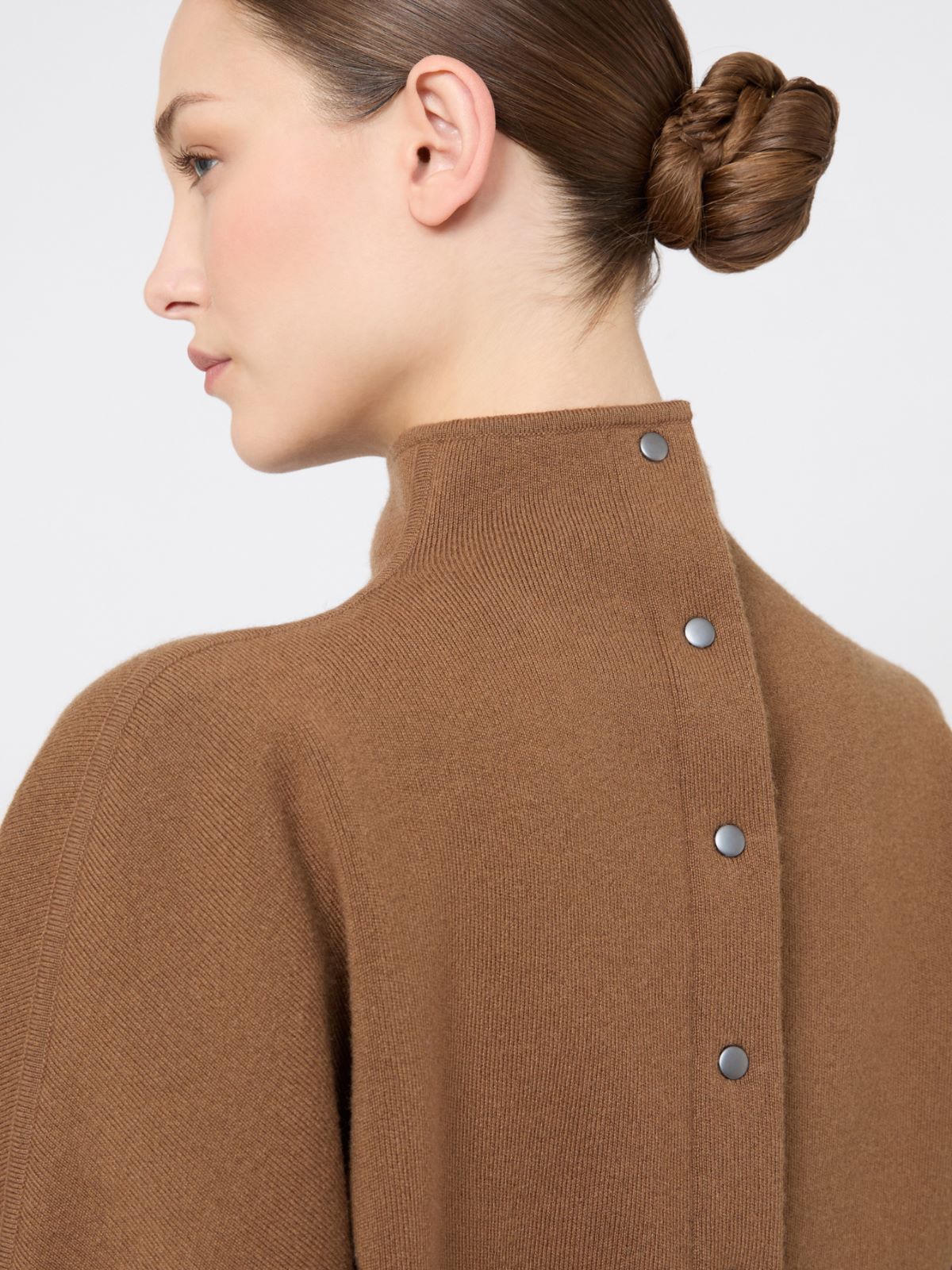 Wool and cashmere cropped jumper - CAMEL - Max Mara - 5