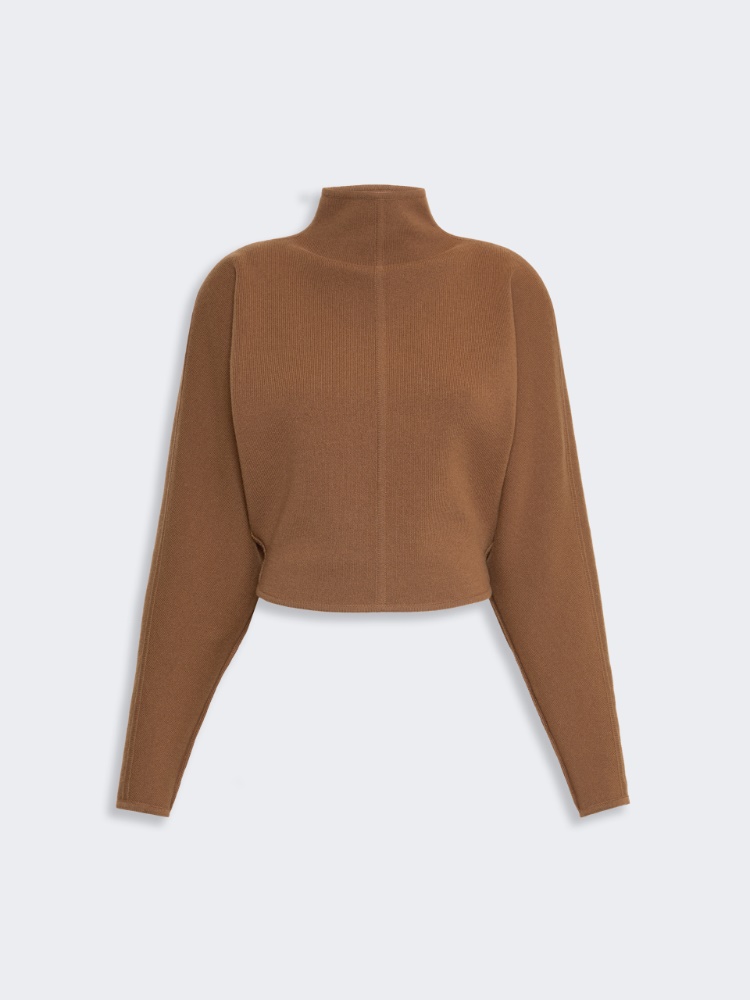 Wool and cashmere cropped jumper - CAMEL - Max Mara - 6
