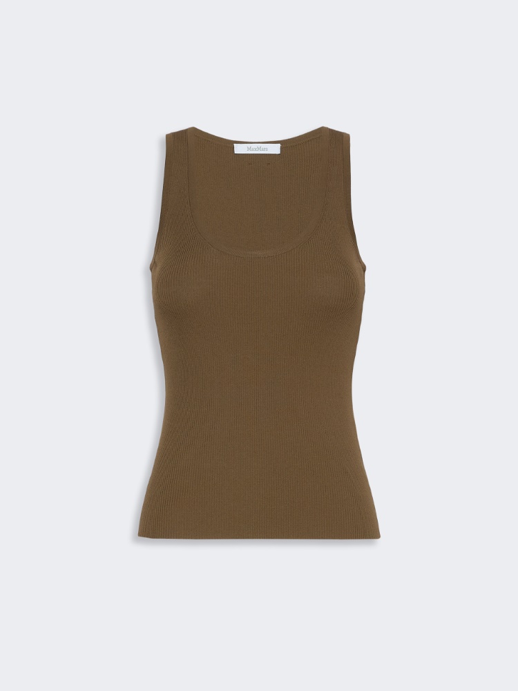 Close-fitting viscose crêpe jumper - MUD - 5