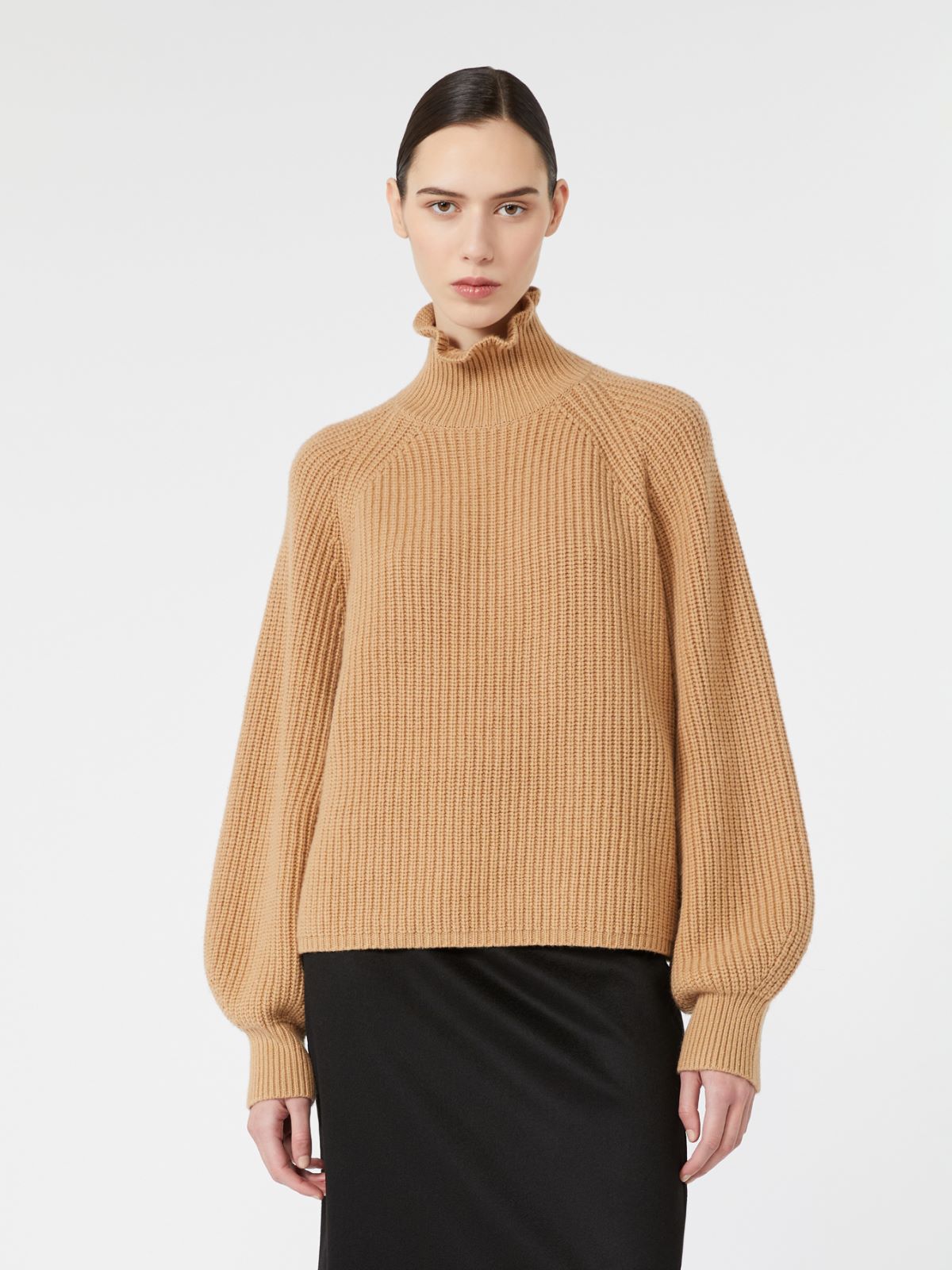 Relaxed-cut wool and cashmere sweater - CAMEL - Max Mara - 2