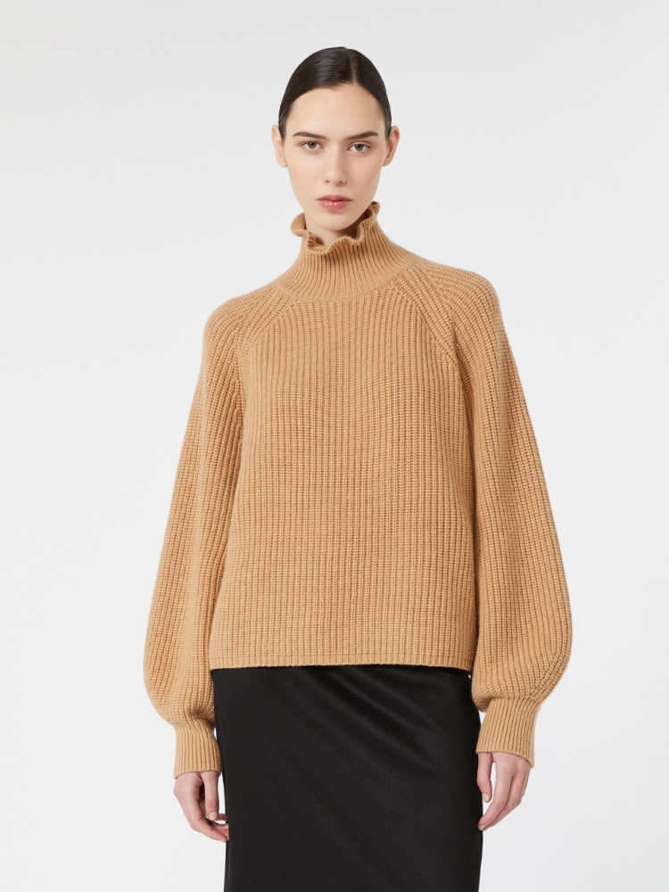 Relaxed-cut wool and cashmere sweater - CAMEL - Max Mara - 2