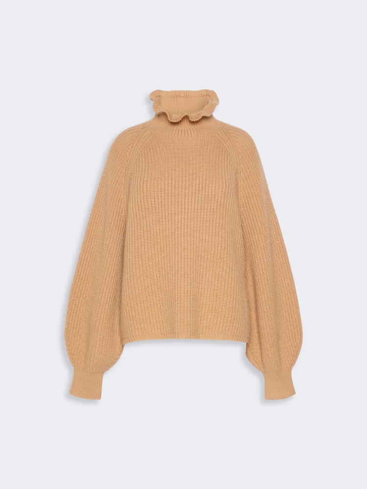 Relaxed-cut wool and cashmere sweater - CAMEL - Max Mara - 5