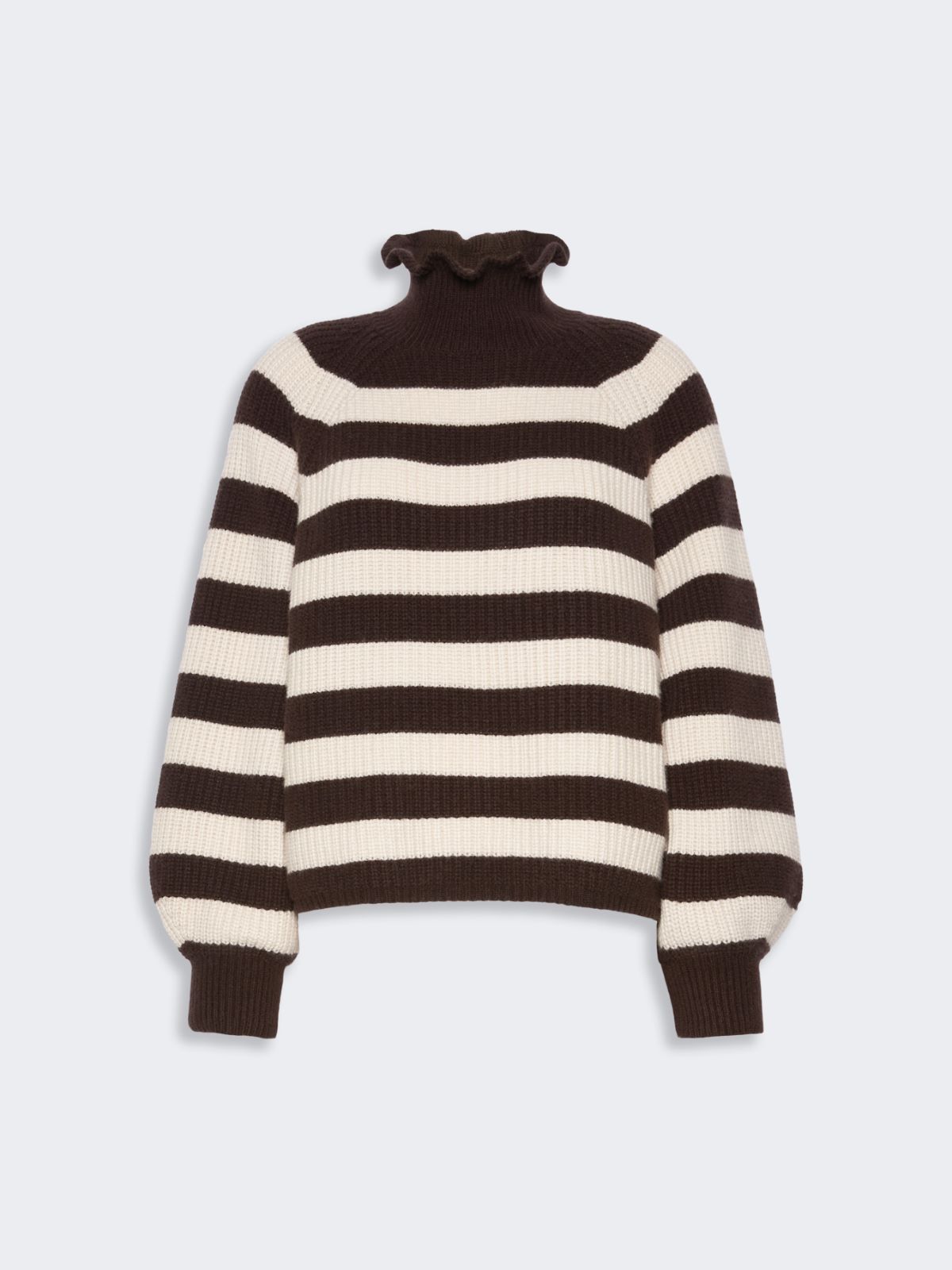 Relaxed-cut wool and cashmere sweater - DARK BROWN - Max Mara - 5
