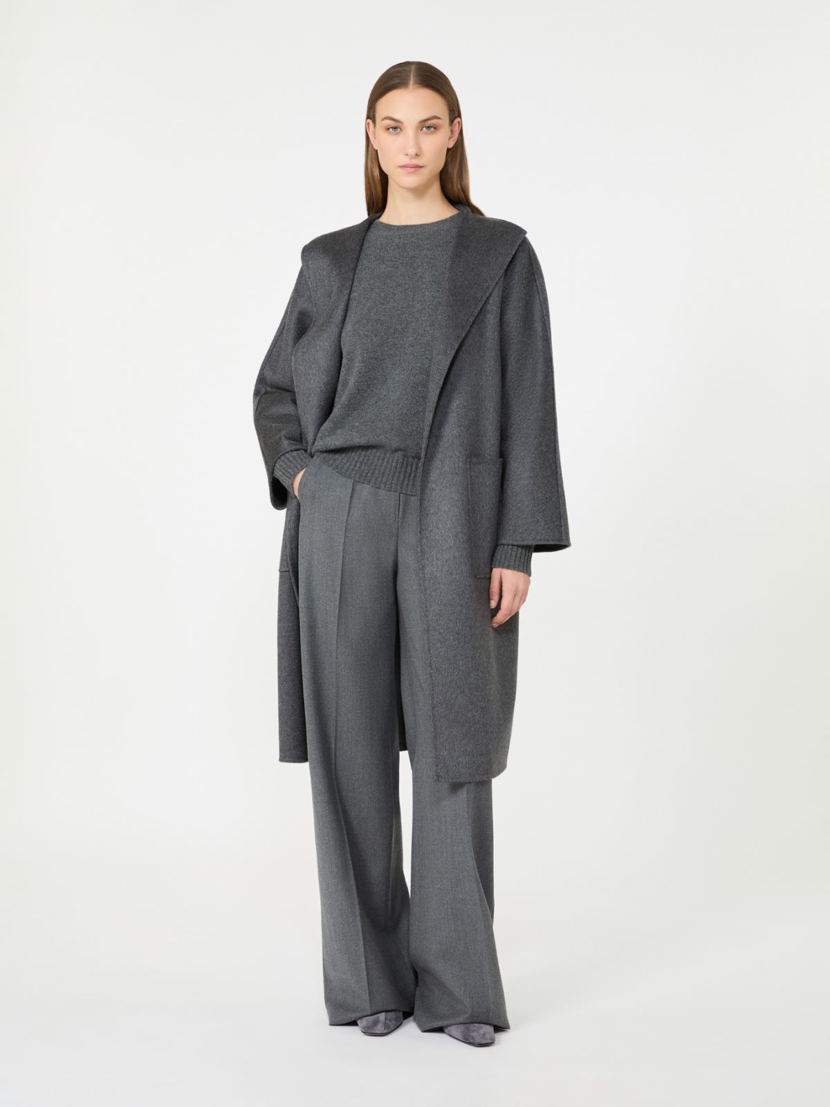 Cashmere yarn sweater - DARK GREY
