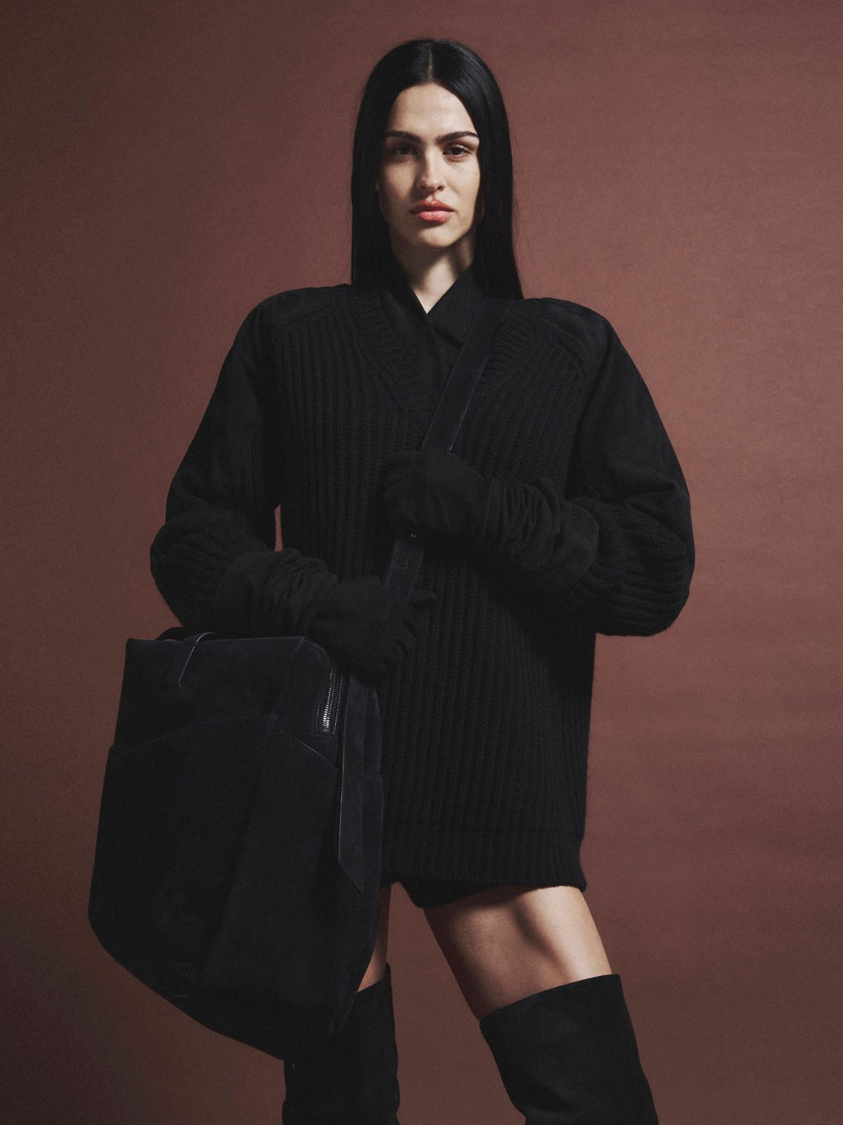 Wool and cashmere jumper - DARK GREY