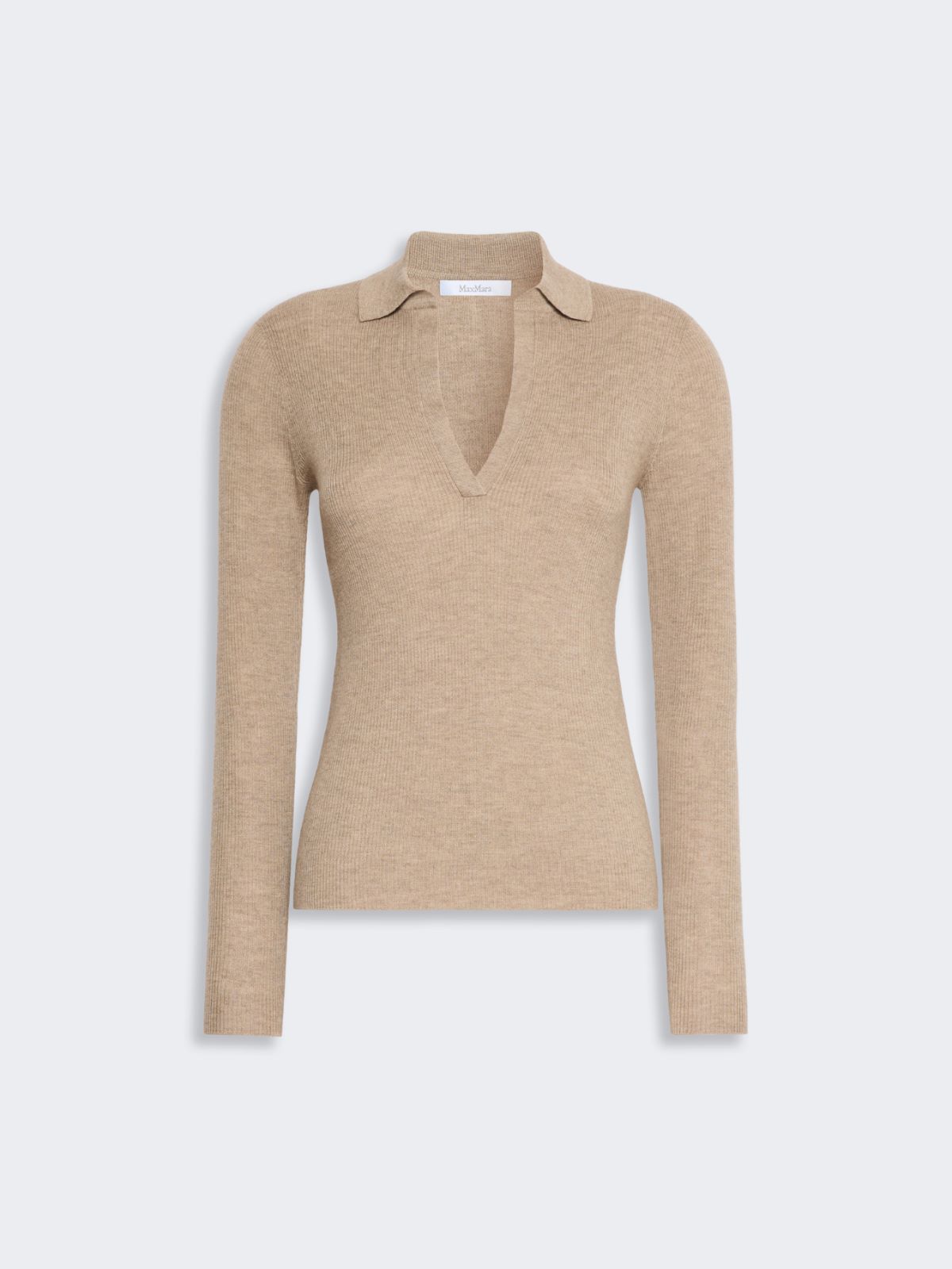 Cashmere yarn polo sweater - SAND - Max Mara - 5