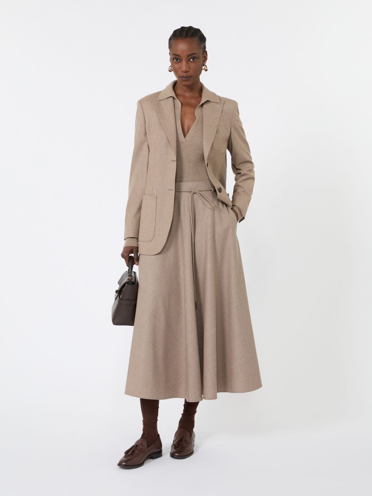 Cashmere yarn polo sweater - SAND - Max Mara