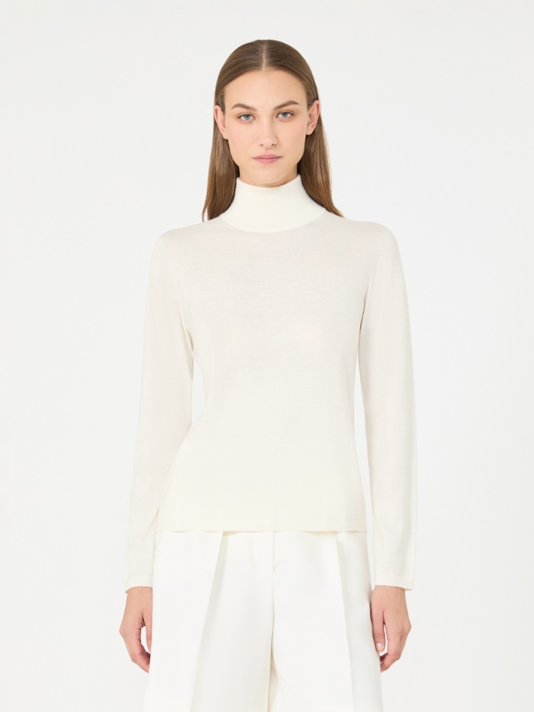 Cashmere yarn polo-neck sweater - WHITE - Max Mara - 2