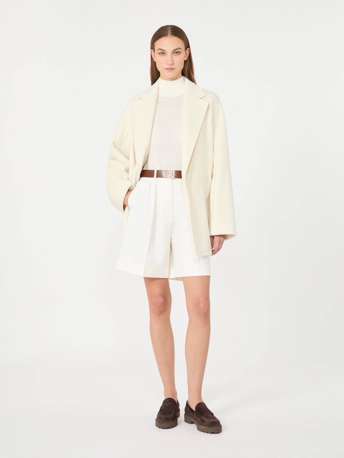 Cashmere yarn polo-neck sweater - WHITE - Max Mara