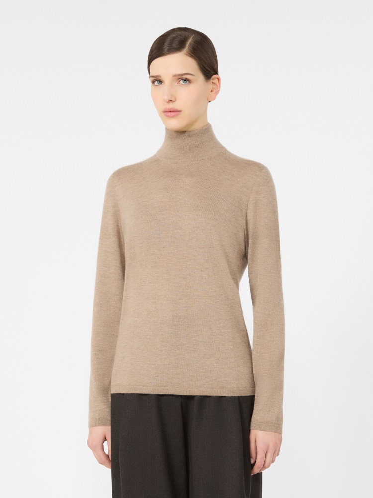Cashmere yarn polo-neck sweater - SAND - Max Mara - 2