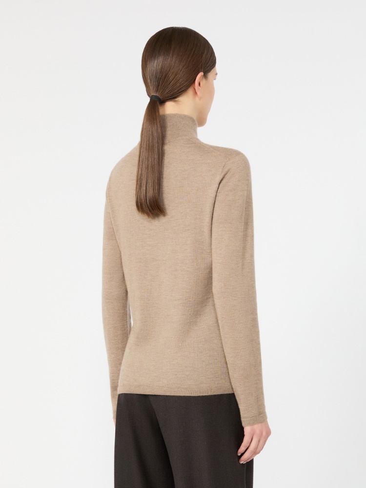 Cashmere yarn polo-neck sweater - SAND - Max Mara - 3