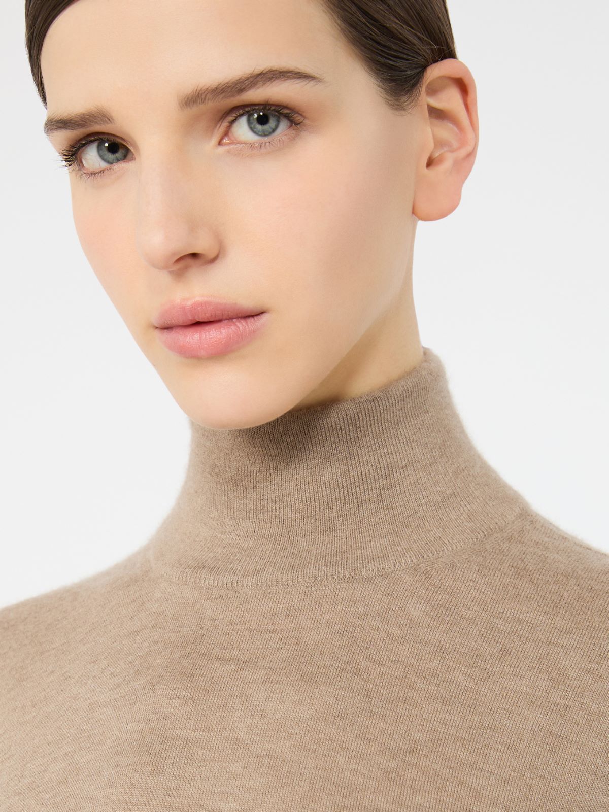 Cashmere yarn polo-neck sweater - SAND - Max Mara - 4