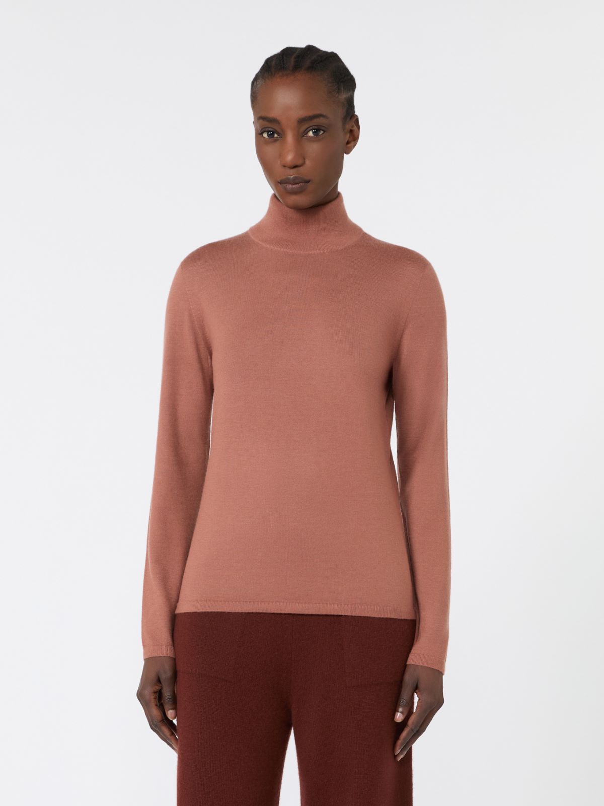 Cashmere yarn polo-neck sweater - TERRA COTTA - Max Mara - 2